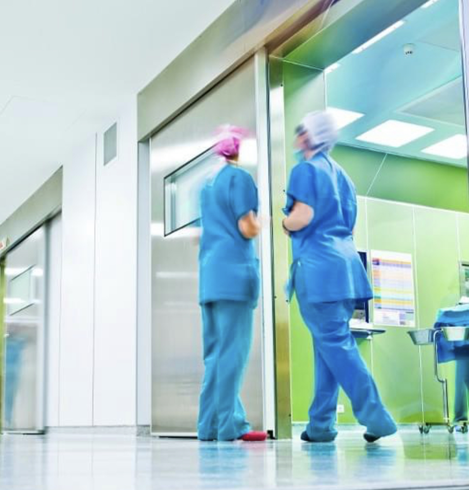 Nurses walking in the hospital